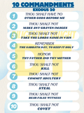 10 Commandments Learning Handout