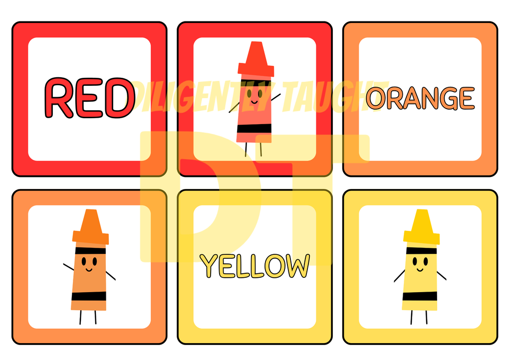 Crayon Color Flashcards