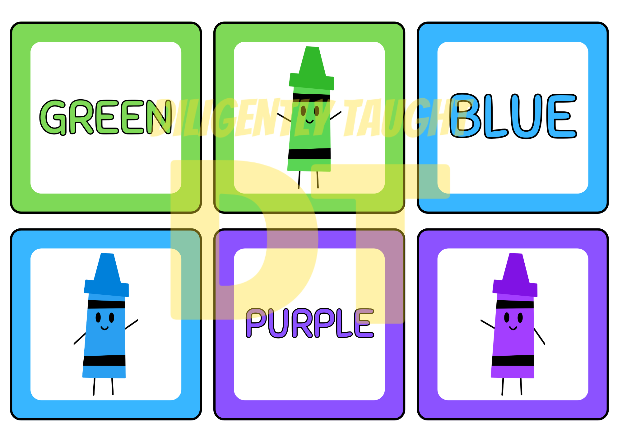 Crayon Color Flashcards
