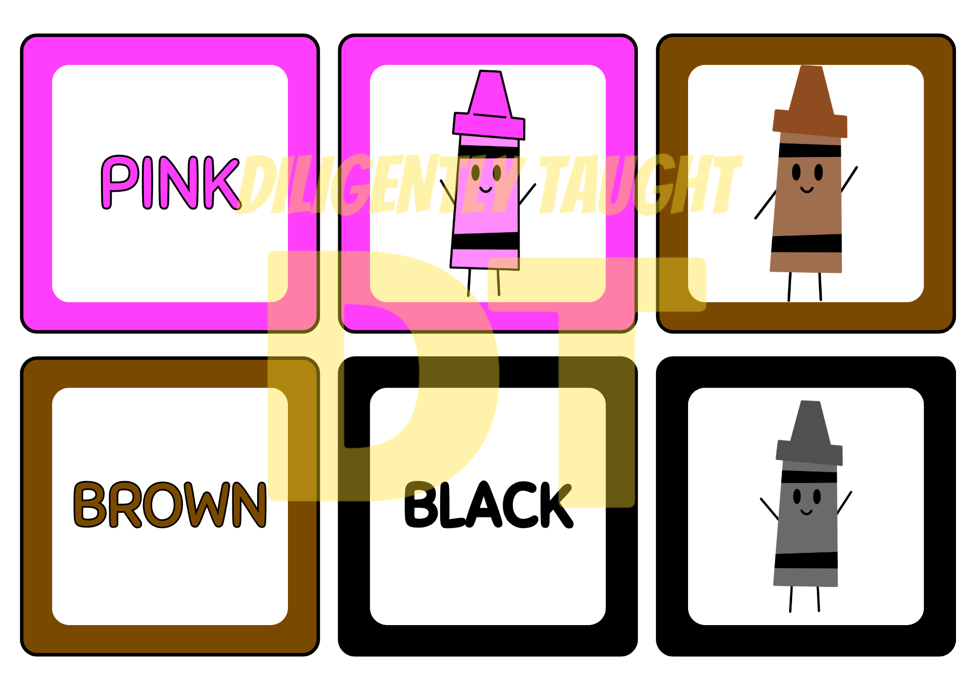 Crayon Color Flashcards